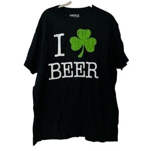 BRAND NEW I Shamrock Beer Funny St Patrick's Day Tshirt I Love Beer